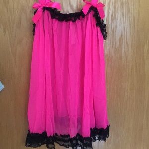 Bright pink lingerie